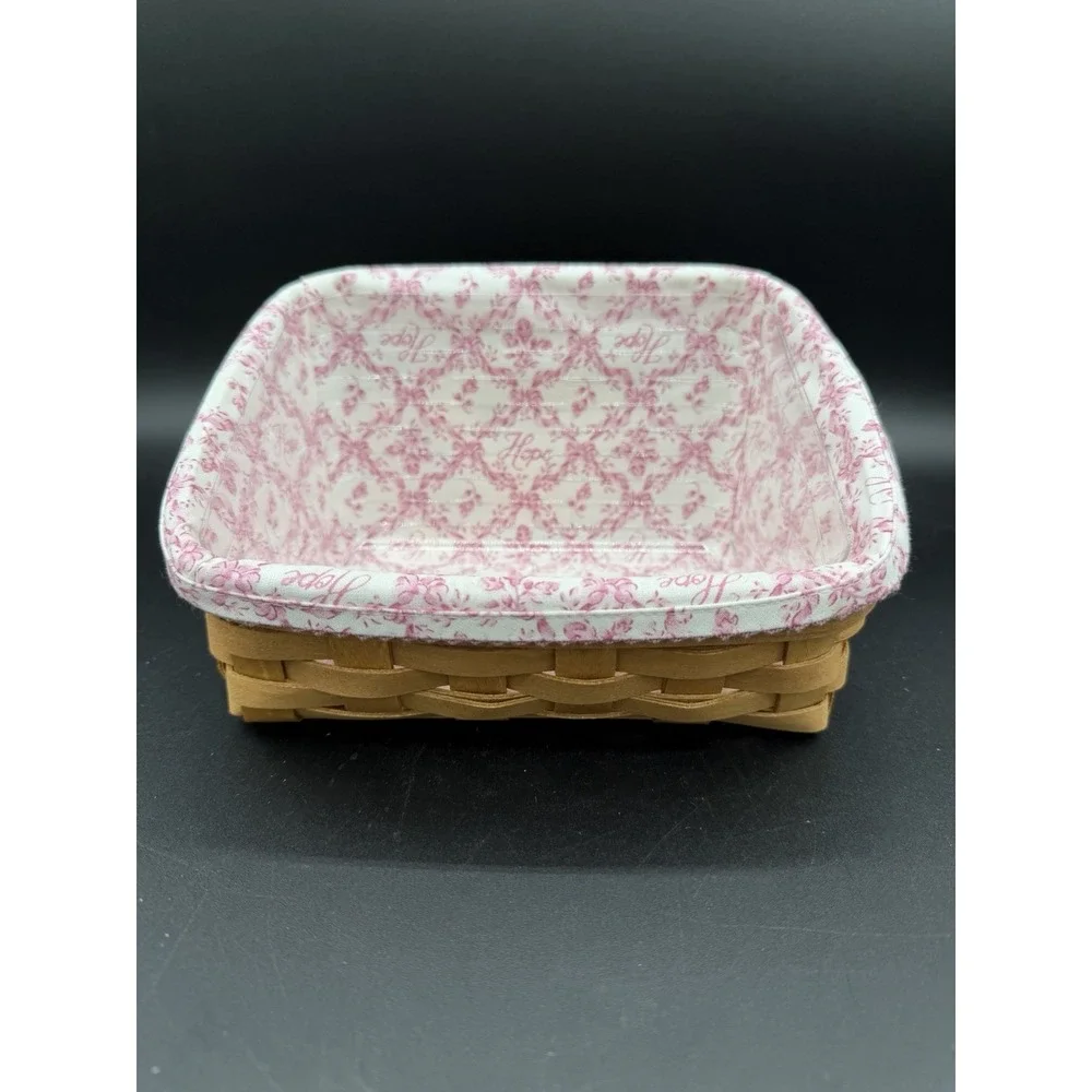 🧺💗 Longaberger 2009 Horizon of Hope Basket – w/ Liner & Protector 💗🧺